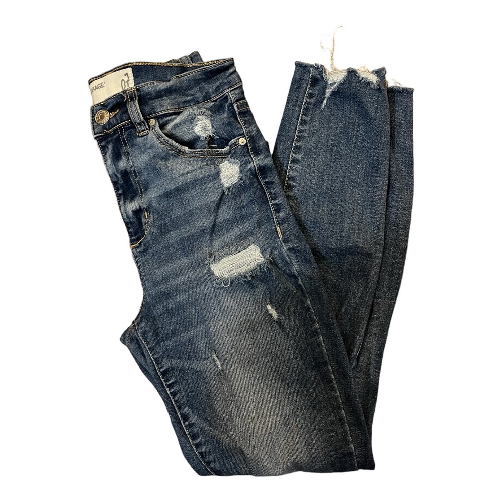 Garage Dark Wash Distressed Jeans